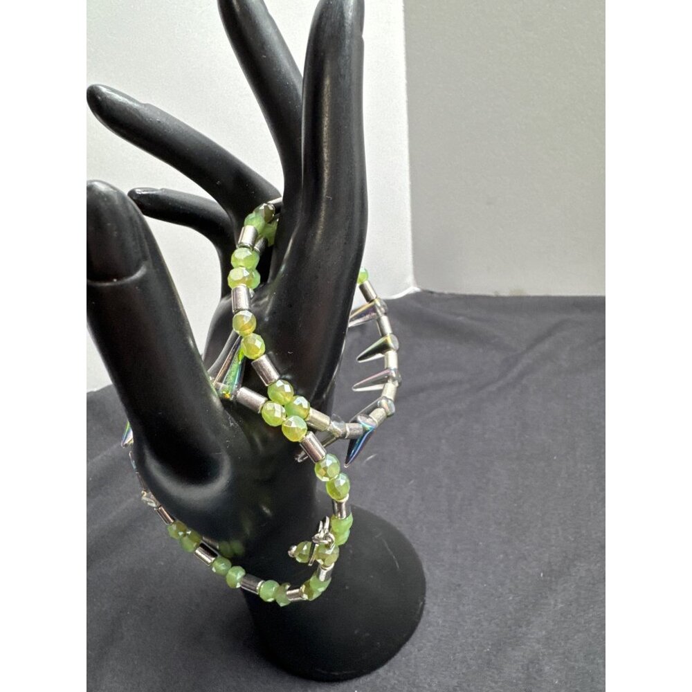Alex And Ani Vintage Sixty-Six Spiked Rock & Raw Energy Expandable Beaded Stretc
